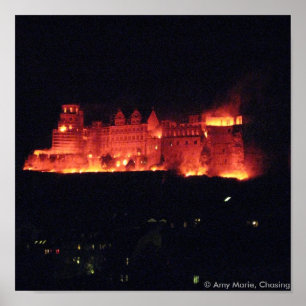 Póster Heidelberg Castle Burning