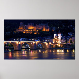 Póster Heidelberg en la imprenta nocturna