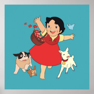 Póster Heidi el chica de los Alpes