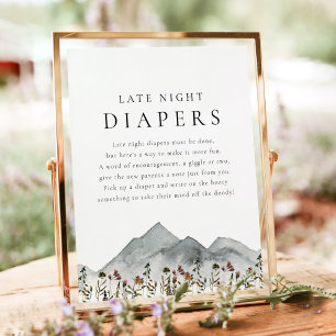 Póster HEIDI Wildflower Mountain Late Night Diapers Baby