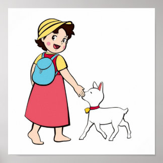 Póster Heidi y la pequeña cabra