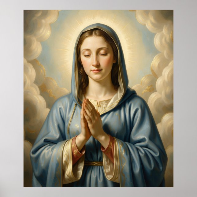 Póster Heilige Mutter Gottes – Göttliche Liebe & Schutz (Frente)