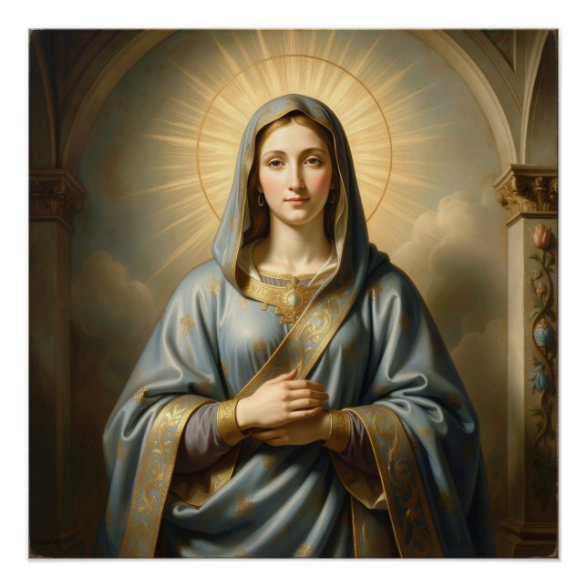 Póster Heilige Mutter Gottes – Göttliche Liebe & Schutz´1 (Anverso)