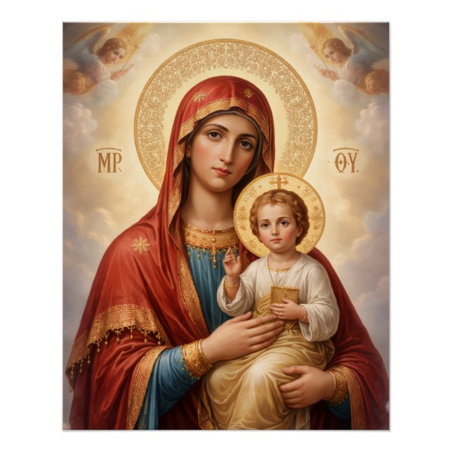 Póster Heilige Mutter Gottes Göttliche Liebe & Schutz´10 (Anverso)