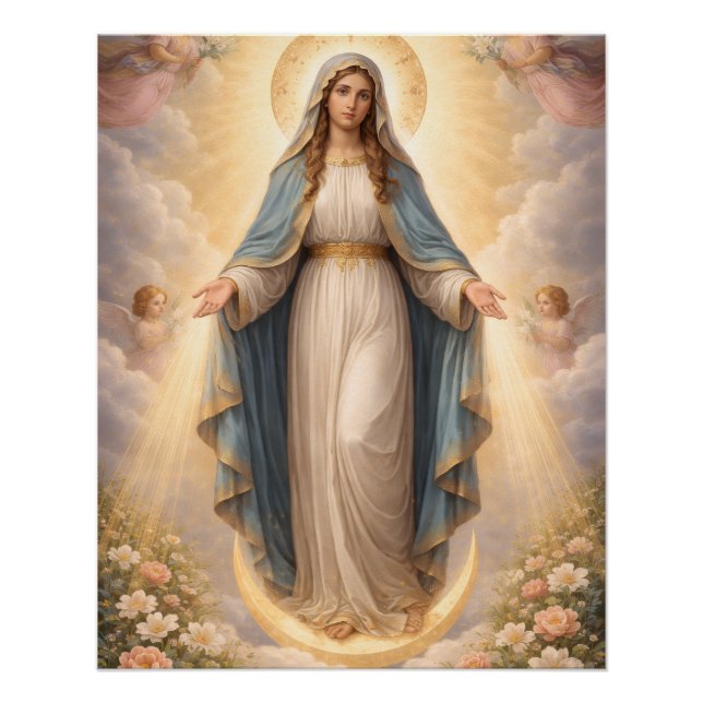 Póster Heilige Mutter Gottes Göttliche Liebe & Schutz´11 (Anverso)