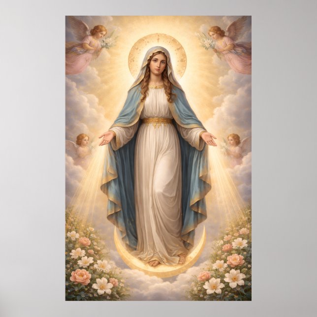 Póster Heilige Mutter Gottes Göttliche Liebe & Schutz´11 (Frente)