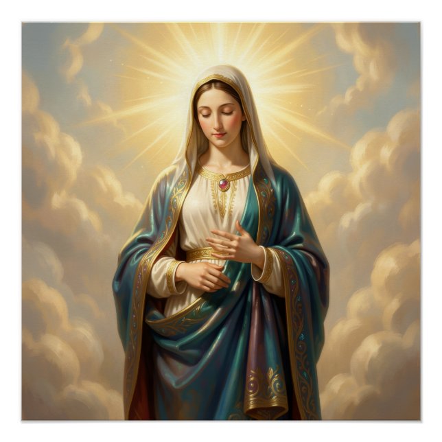 Póster Heilige Mutter Gottes – Göttliche Liebe & Schutz´9 (Anverso)