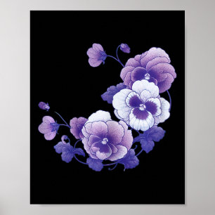 Póster Heimerheimer Púrpura Floral Pansy Heimerheimer Aw