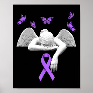 Póster Heimerheimer's Awareness Angel Purple Ribbon Butte