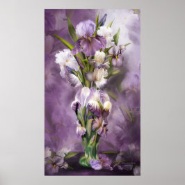 Póster Heirloom Iris En Iris Vase Art Poster/Imprimir