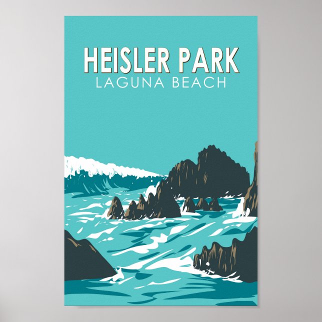 Póster Heisler Park California Travel Art Vintage (Frente)