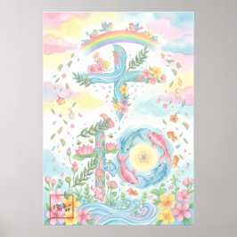 Póster Heiwa: Elegant Calligraphy "Peace" Art260010018