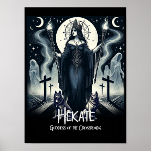 Póster Hekate Diosa de las Encrucijadas Espíritus Fantasm