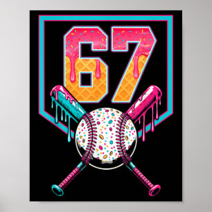 Póster Helado Bysebyll Goteo Número 67 Jugador Cumpleaños