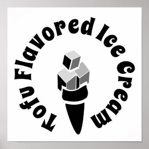 Póster Helado con sabor tofu