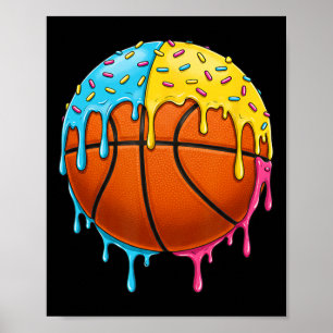 Póster Helado Cream Baloncesto Drill Con Coloridas Espolv