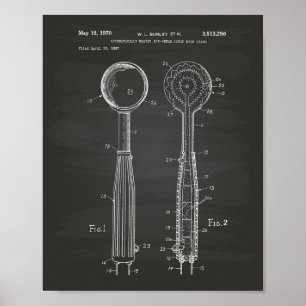 Póster Helado Cream Scoop 1970 Patent Art Chalkboard