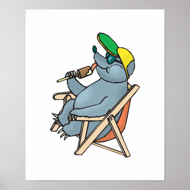 Póster helado de caza de focas divertidas (Frente)