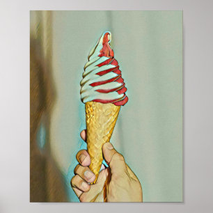 Póster Helado de chocolate