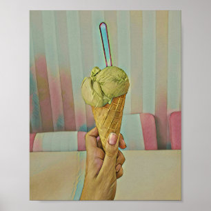 Póster Helado de chocolate