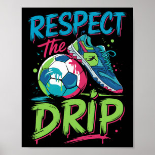 Póster Helado De Fútbol Derritiéndose Respeto Al Chico De