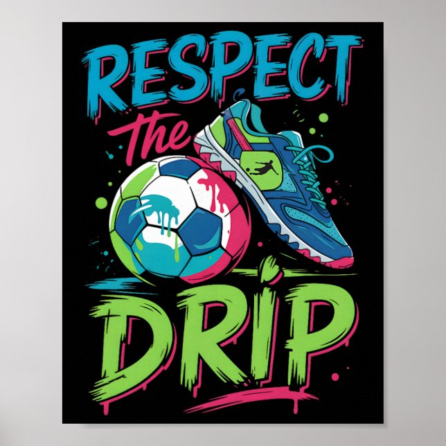 Póster Helado De Fútbol Derritiéndose Respeto Al Chico De (Frente)