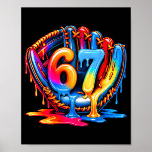 Póster Helado de goteo de béisbol 67 Estilo de vida de bé