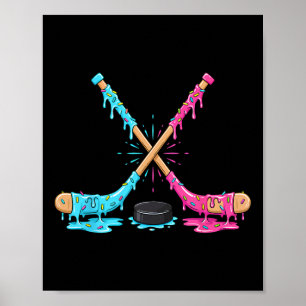 Póster Helado de hockey sobre hielo que gotea jugadores d
