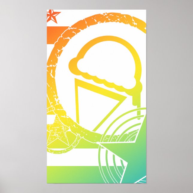 Póster helado de punk dripz (Frente)