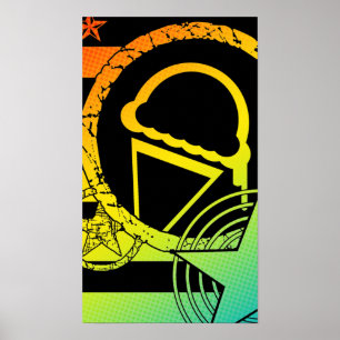 Póster helado de punk dripz