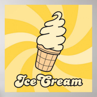 Póster helado de vainilla