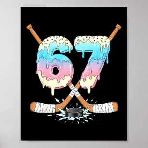 Póster Helado Divertido de Hockey 67 Derritiendo Helado G