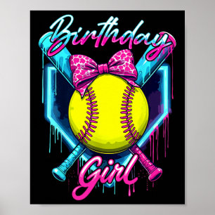 Póster Helado Divertido Softll Goteo Cumpleaños Chica Sof