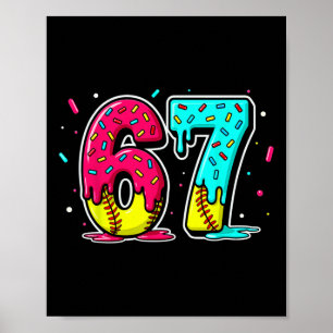 Póster Helado Goteando Drip Suave Divertido 6 7 Seis Siet
