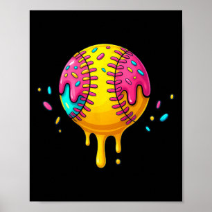 Póster Helado Goteo Con Lluvia De Colores Suave Goteo Par