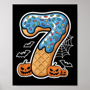 Póster Helado número 7 Siete Hombres Calabaza de Hallowee