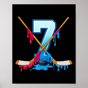 Póster Helado que gotea hockey 7 años de edad Juventud 7 