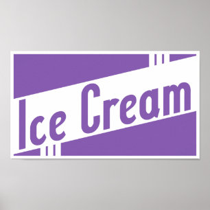 Póster helado retro