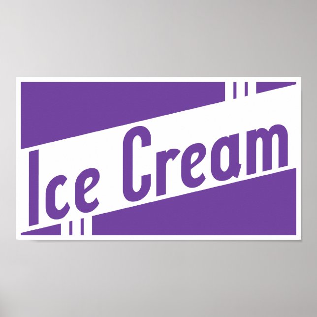 Póster helado retro (Frente)