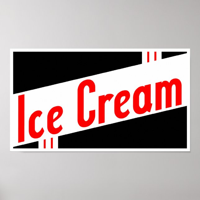 Póster helado retro (Frente)