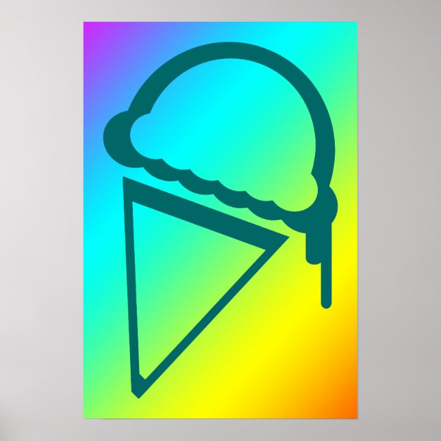 Póster helado retro dripz (Frente)