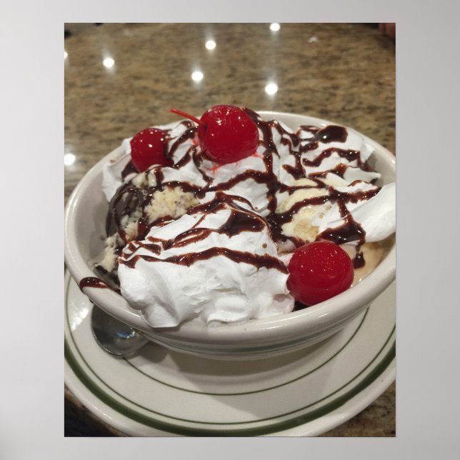 Póster Helado Sundae (Frente)