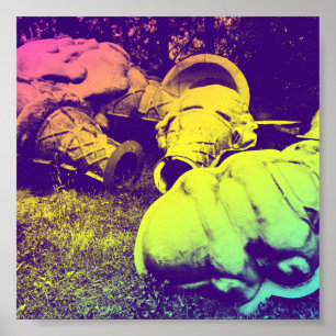 Póster helados de verano de fibra de vidrio