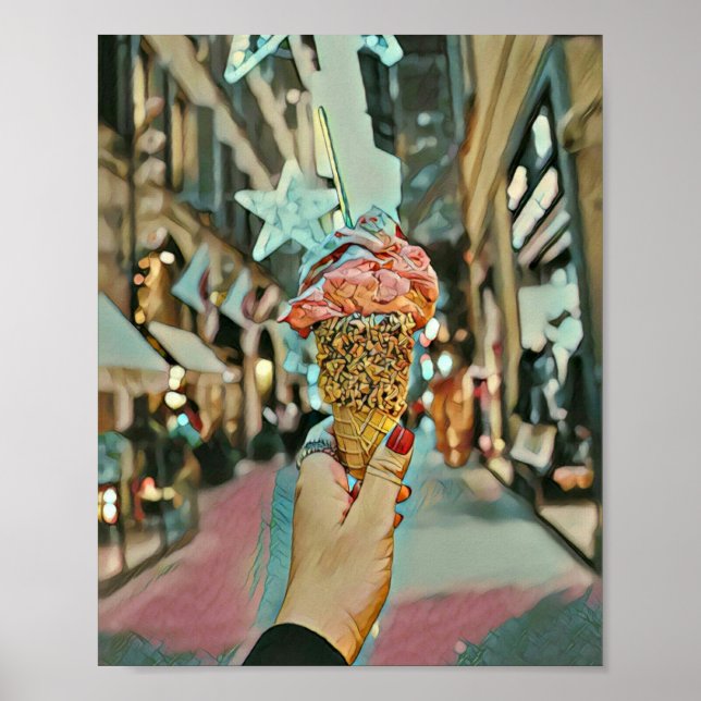 Póster Helados rociados (Frente)