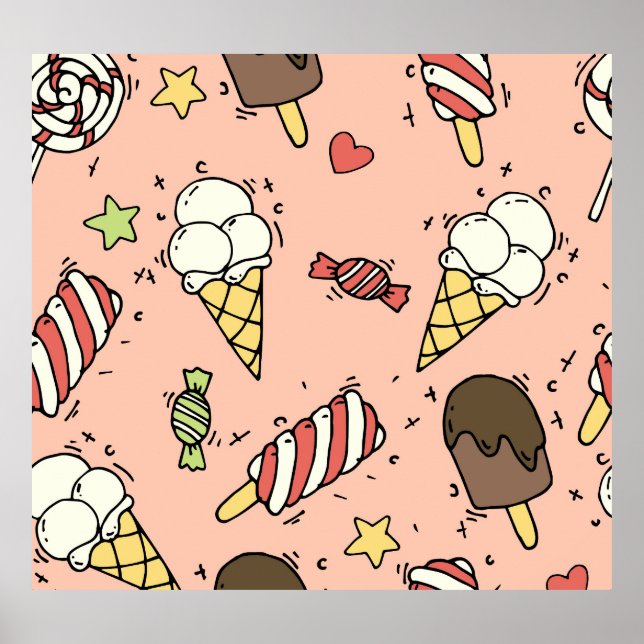 Póster Helados y copas sin mar (Frente)