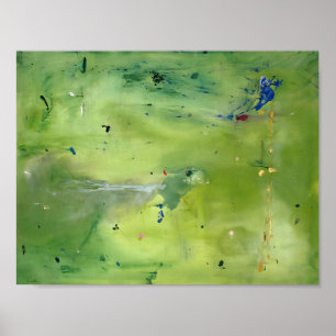 Póster Helen Frankenthaler - Un pensamiento verde en una