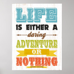 Póster Helen Keller Art-Life Es O Un Aventurero Oscuro