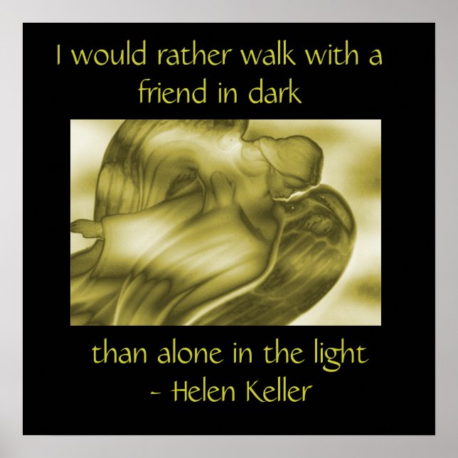 Póster Helen Keller Quote - Angel (Frente)