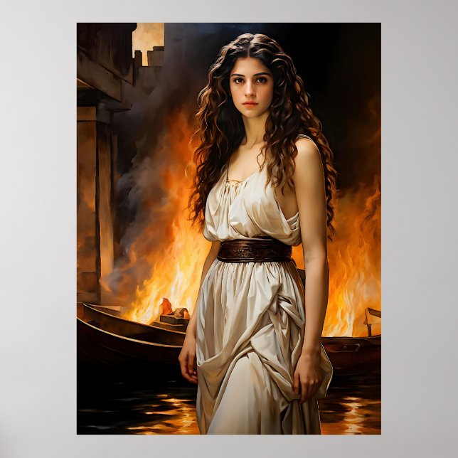 Póster "Helena Atemporal: Catalizadora de Troya" (Frente)