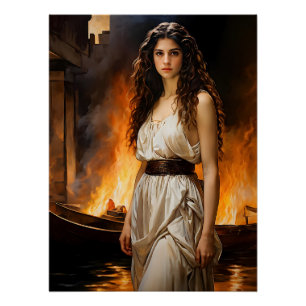 Póster "Helena Atemporal: Catalizadora de Troya"
